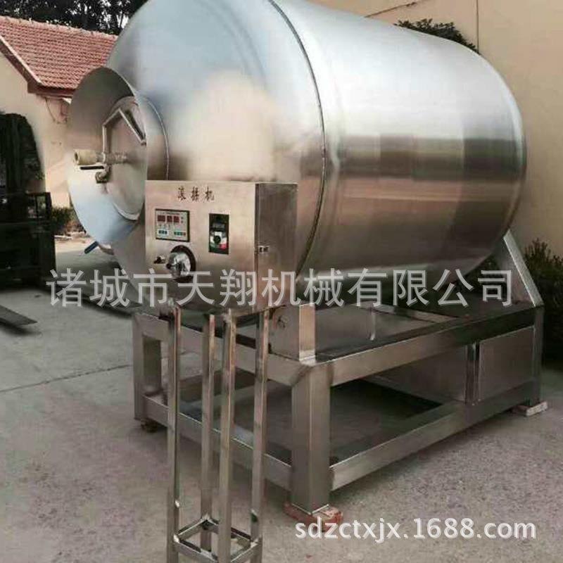 鱿鱼海产品真空滚揉机 鸭脖鸡脖腌制入味机 不锈钢肉类腌制机