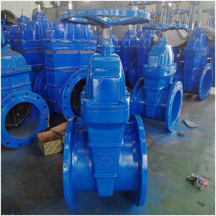 国标大体闸阀DN400给排水球墨铸铁软密封法兰阀门Z45X 西苑生产