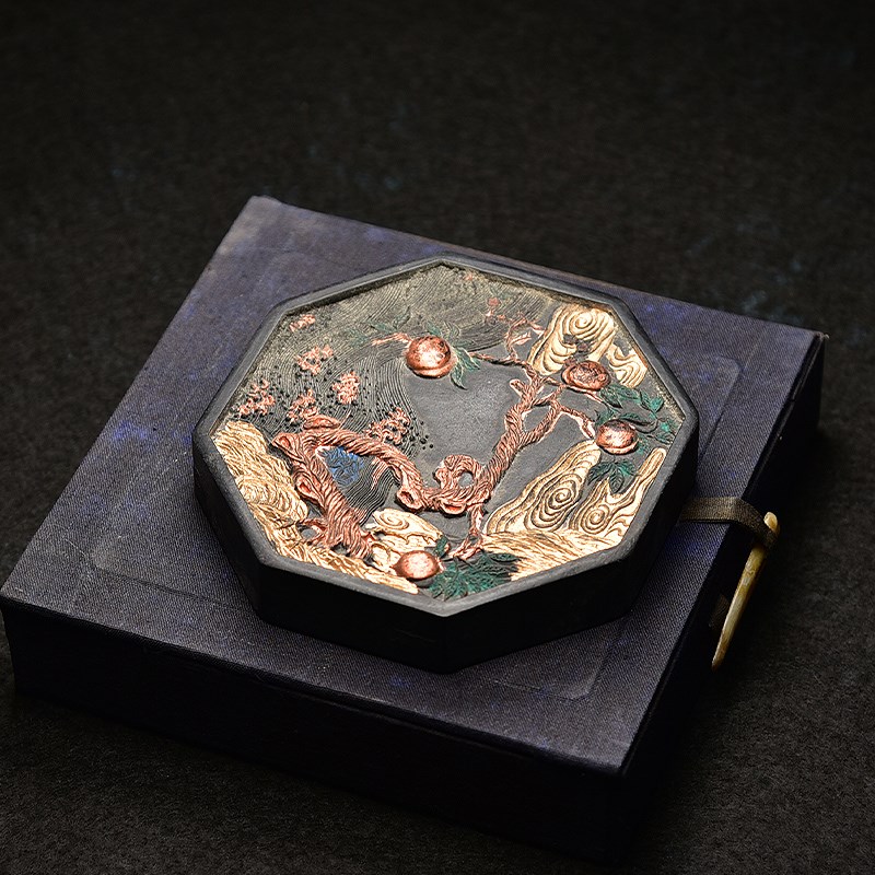 非遗 清代老墨版制《昆仑玄实》项胜利制收藏老古墨块文房四宝墨