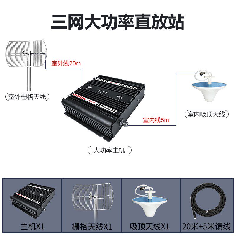 户外手机信号放大增强器接收加强移动联通电信三网地下室家用山区