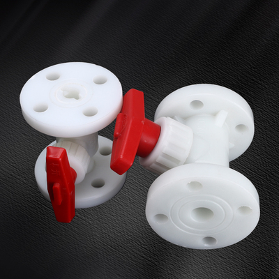 PP聚丙烯法兰球阀 FRPP防腐蚀化工白色Q41F-10S塑料耐酸碱法兰式