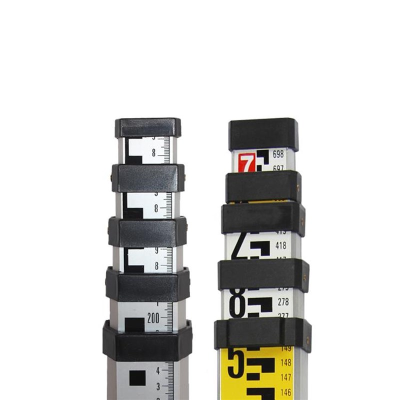 塔尺5米3米7or米刻度水准仪测量伸缩双杆标尺面铝合金可伸尺缩