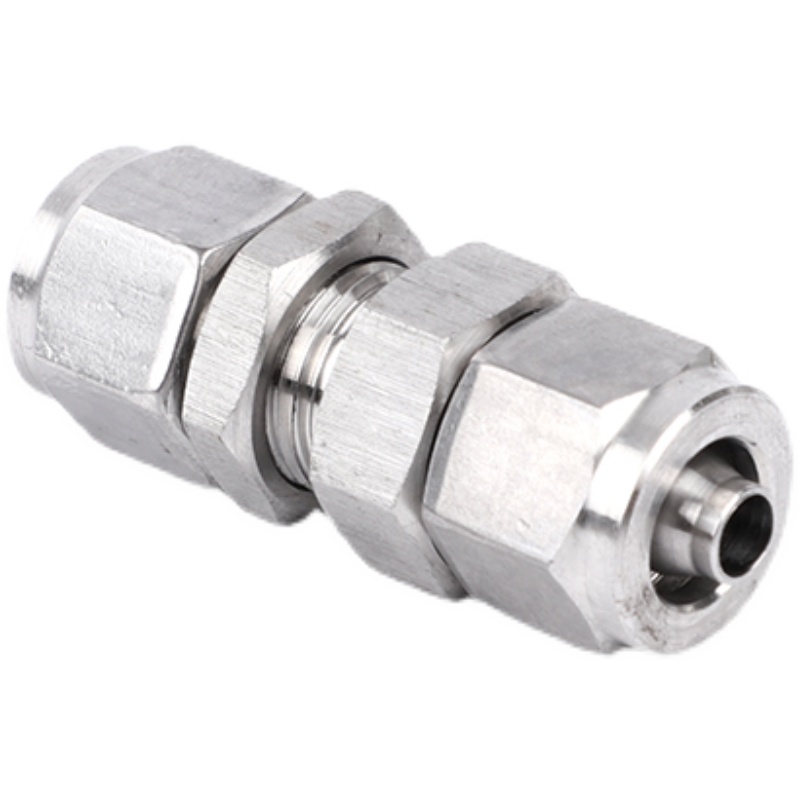 304不锈钢穿板隔板 直通接头 四氟管PU尼龙管软管气管接头 转快拧