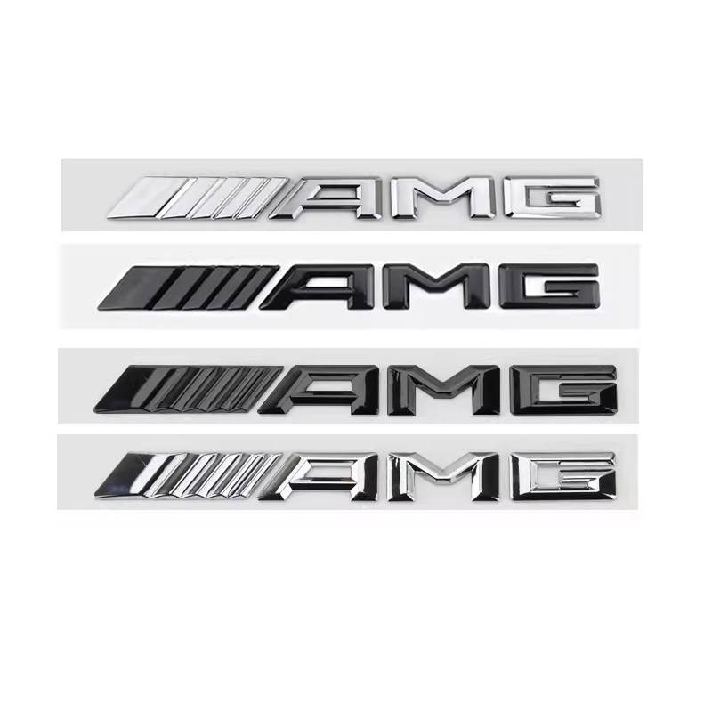 适用新款奔驰AMG车标改装A45尾标C63车贴E53字标GLS级后标志字牌