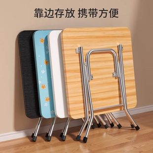正方形折叠桌屋小方桌家用卧室摆摊饭桌子户外方桌出租宿舍吃饭桌