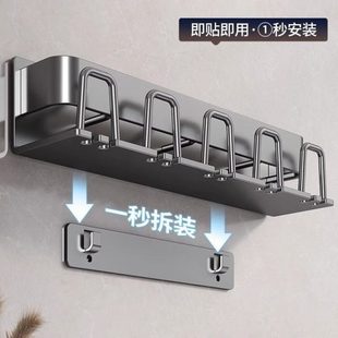 牙刷架卫生间浴室电动免打孔 牙膏置物架子壁挂漱口杯牙杯家用套装