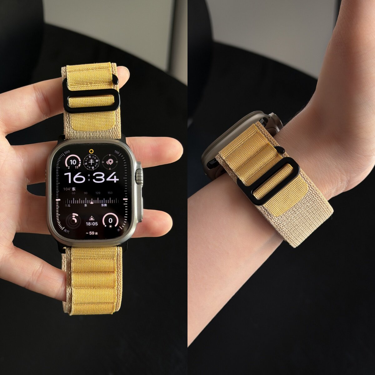 适用iwatch12表带Apple Watch11苹果手表带S10男款s8代7/6/5运动高山回环式替换带iWatch9编织表带se春夏新款图片