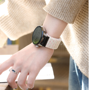 适用OPPOwatchX2Mini新款 编织弹力41mm透气舒适oppowatchX2mini运动透气个性 卡扣时尚 星光彩点替换腕带男女款