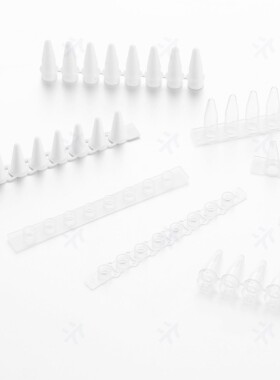 白色pcr管8连管光学平盖0.1mLPCR8联排管盖3310178Virya科学试验