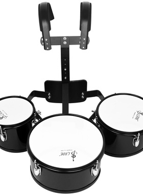 SLADE三联鼓带背架调节行进鼓多联鼓多音鼓黑色小军鼓天巴鼓3连鼓