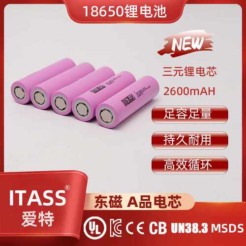 A品DMEGC东磁18650锂电池2600mAh高倍率5C小家电动力电池