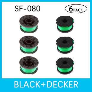 080线轴打草头6pack decker绿黑割草机配件打草线SF 袋装 black