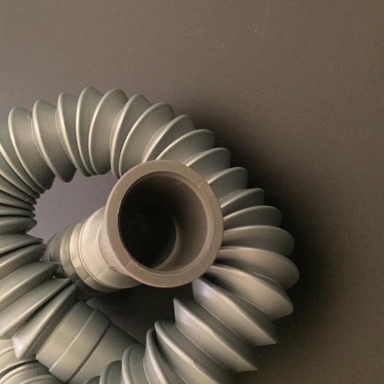 新款直销跨境货源伸缩下水管面盆菜盆下水管 软头灰色管 伸胶头伸