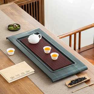 直销中式 新款 天然乌金石电木茶盘家用简约功夫茶具电木办公茶托盘
