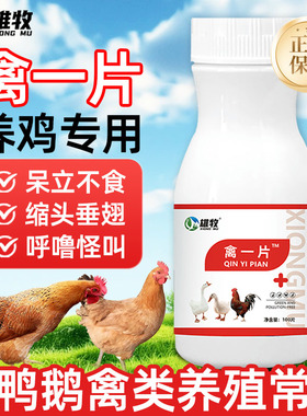 雄牧正品禽一片养鸡专用禽类鸭鹅鸽子呼噜咳嗽精神不振养殖场官方