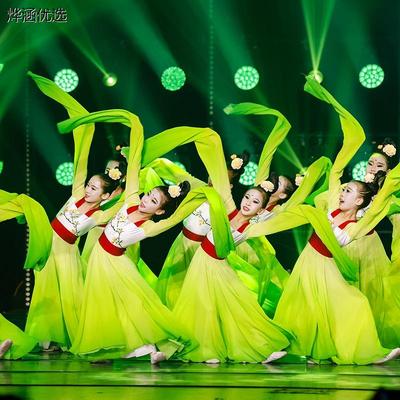 儿童水袖演出服女采薇舞