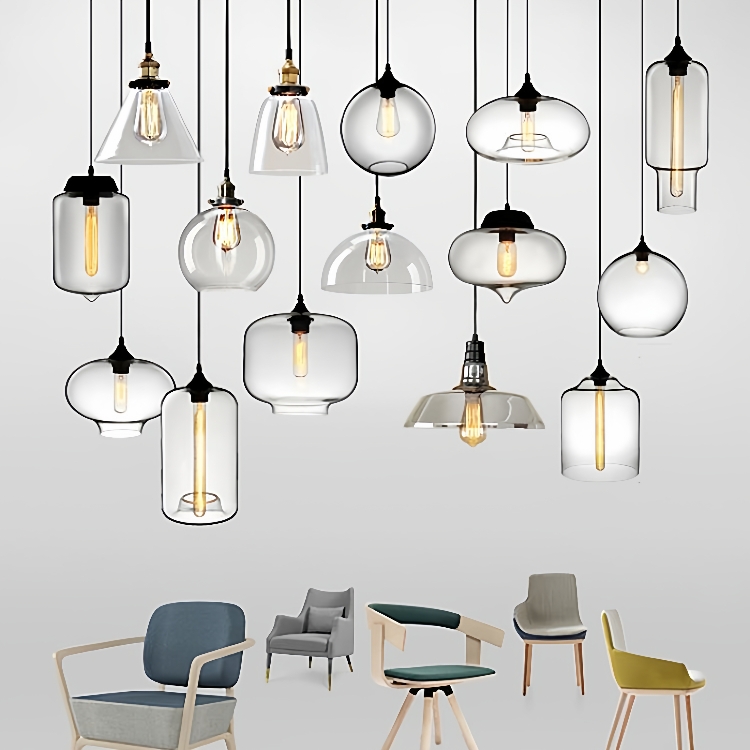 金鱼缸玻璃吊灯单头创意简约酒吧台餐厅灯咖啡厅LED灯北欧吊灯