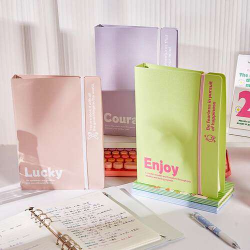 ins简约活页笔记本学生A5本子可拆卸活页本加厚网格横线手账本