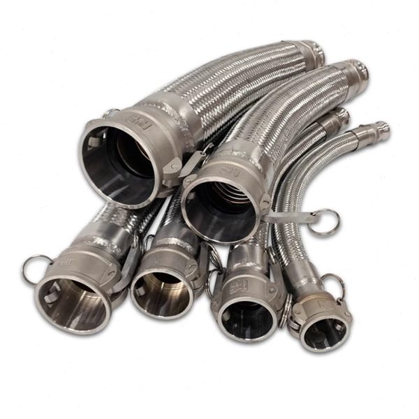 DN25不锈钢扳把式快速接头波纹管金属软管 化工厂 油罐车用软连接