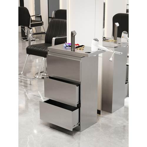 发廊储物架美发店不锈钢剪发柜子小柜推车简约理发店工具柜尺寸表