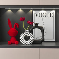 Creative home decoration for the living room, entrance hall, TV cabinet, housewarming gifts, rabbit ornaments, vases, light luxury and high-end thumbnail 4