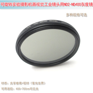 可旋转ND2-ND400ND灰度镜可调实验摄影机器视觉工业镜头用减光镜