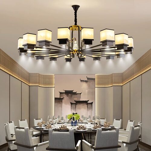 新中式餐厅吊灯餐饮专用火锅店宴会厅包厢灯中国风复古灯具灯具