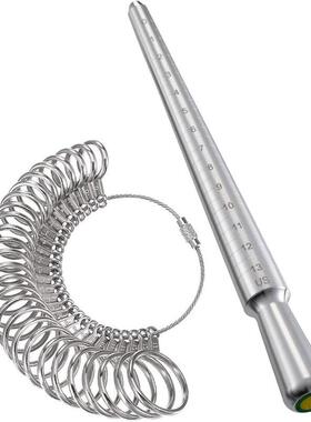Ring Sizer Measuring Tool Set Metal Ring Guage for Ring