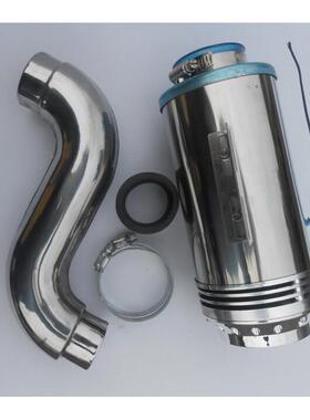 踏板摩托车改装配件空气过滤器不锈钢七彩LED闪灯滤清器全套