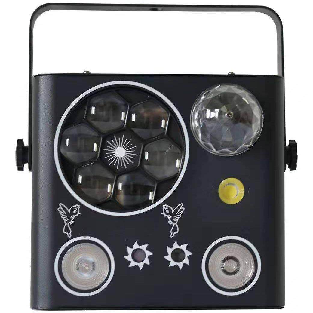 蜂眼图案染色五合一效果灯激光魔球频闪灯酒吧KTV氛围灯 跨境爆款