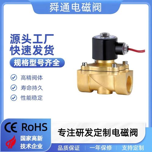 厂家2W直拉膜片式4分6分1寸DC24V黄铜丝扣进水AC220V10公斤电磁阀