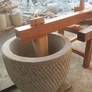 大号脚踏木架打粑粑机石臼子大号特大号老式家用打年糕幼儿园体验