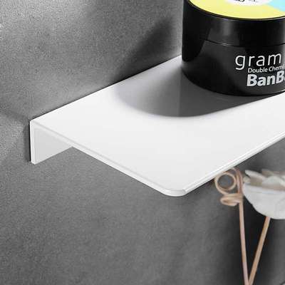 一字板托盘置物架加大加宽浴室淋浴房卫生间收纳架搁板化妆台书架