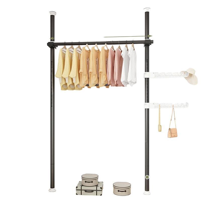 顶天立地置衣架家用落地卧室内挂衣架晾衣杆衣帽间收纳置物衣新品