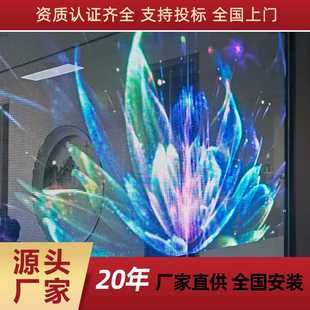 LED全息屏高清高亮商场展厅玻璃橱窗透光屏led幕墙透明全息隐形屏