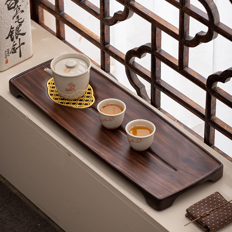北美黑胡桃木茶托盘干泡台高端实木家用轻奢新中式小型干泡茶盘