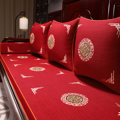 中式实木沙发垫防滑罗汉床专用