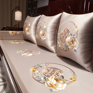 红木沙发坐垫新中式罗汉床专用垫子座垫五件套定制实木家具沙发垫