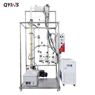 岐昱玻璃精馏塔 实验室精馏柱磁力搅拌器精馏釜蒸馏提纯反应釜10L