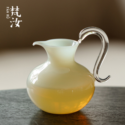 梵汝冰玉高颜值玻璃公道杯新中式原创手工分茶器高端功夫茶具茶海
