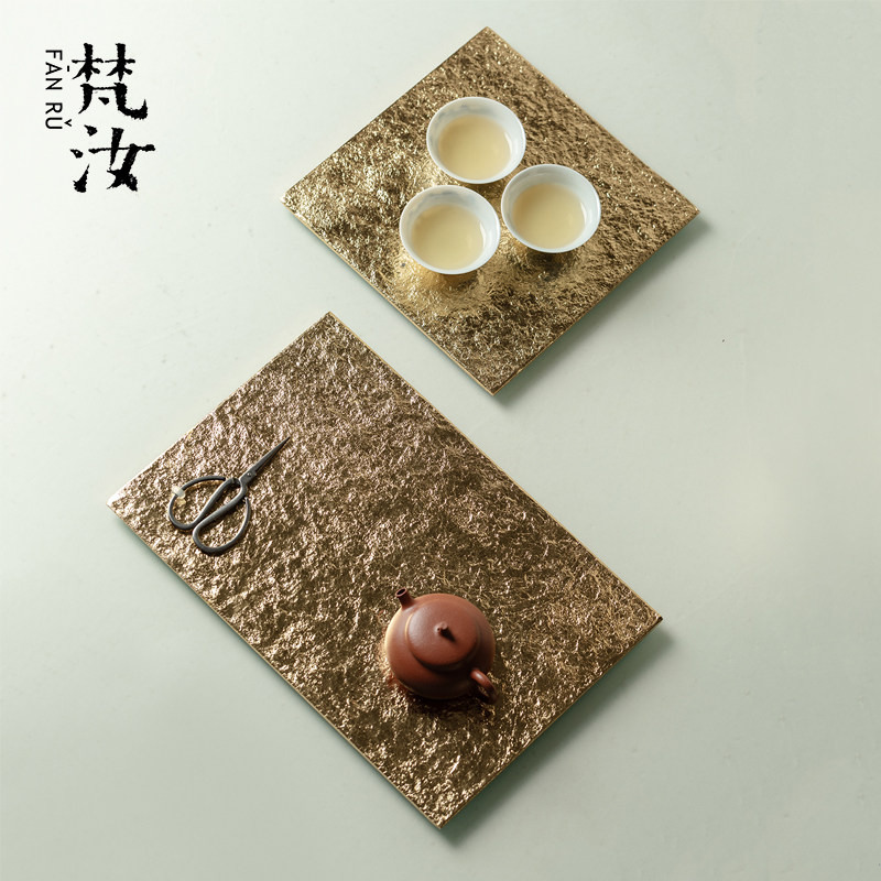 梵汝天然金箔乌金石轻奢干泡盘