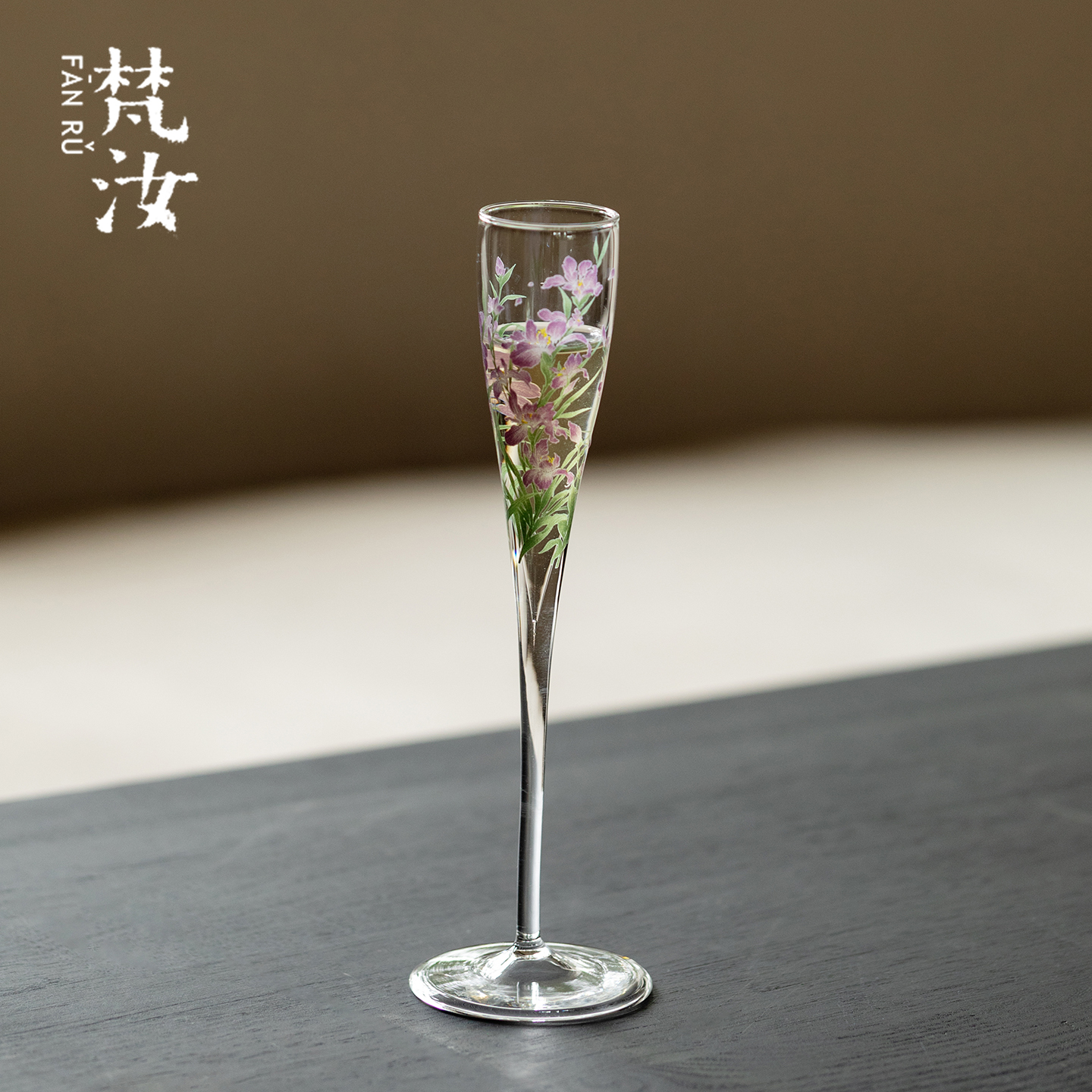 梵汝鸢尾花喝茶杯调酒杯鸡尾酒杯器气泡酒杯