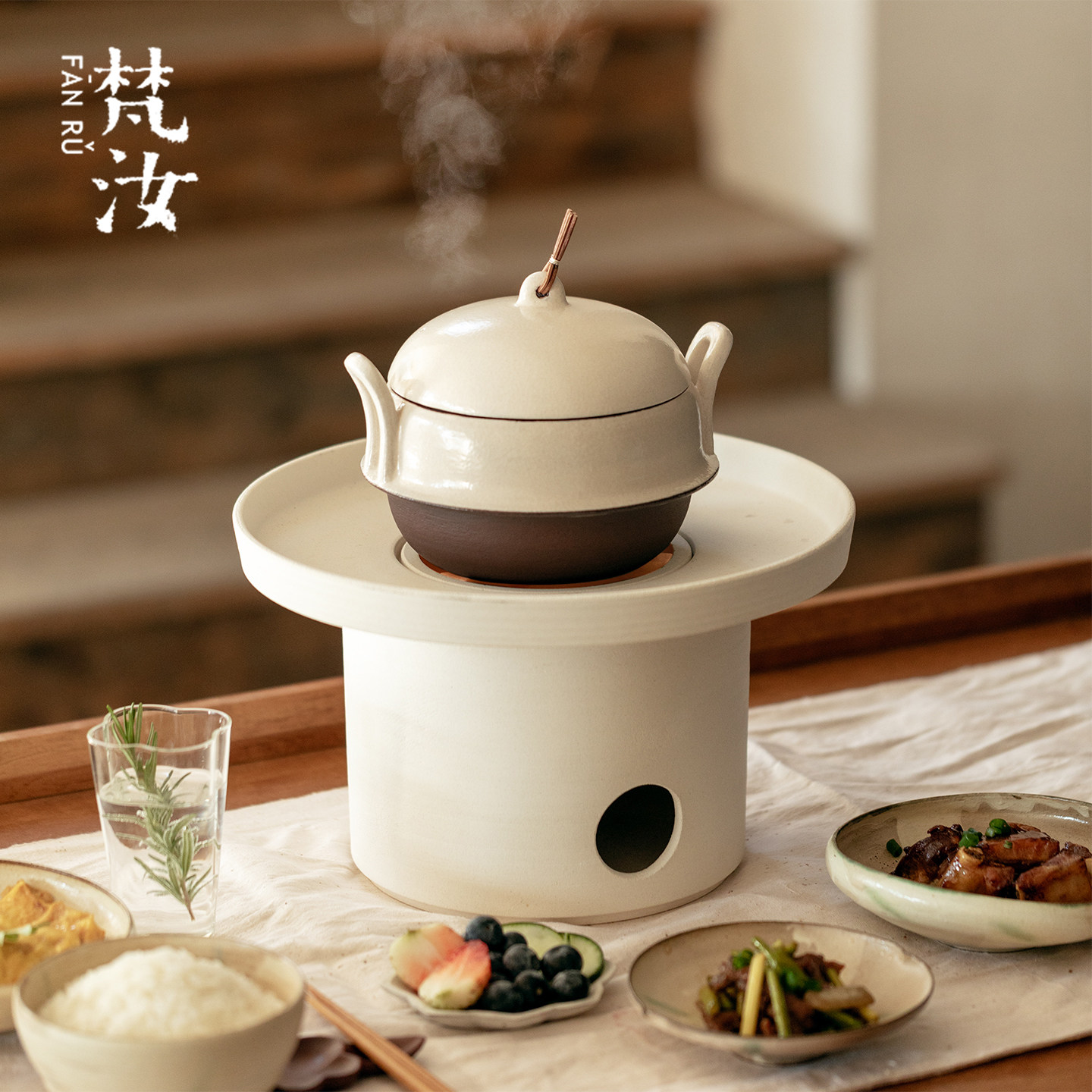 梵汝 粗陶复古手工双耳紫砂锅炭火植物油保温加热炉煲汤耐热炖锅,厨房/烹饪用具,炖锅/炖煲/汤煲,淘宝优惠券,粉丝福利购,淘宝优惠卷