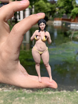 1/18写实车模美女雕塑gk手办场景配件人偶小比例微缩雕像玩具摆件