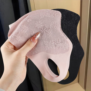 优雅气质蕾丝防晒口罩护眼角口罩防紫外线冰丝立体夏季防护面罩薄
