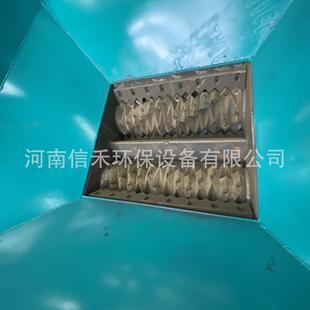 方刀滚轴撕碎机编织袋破碎机大棚地膜粉碎机双辊刀搅碎机设备