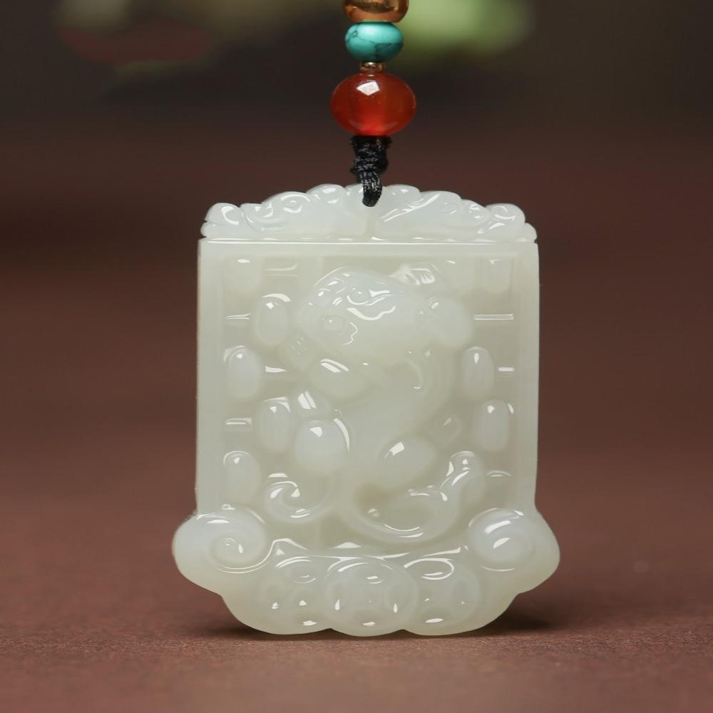 和田玉霸王貔貅吊坠男女款招财玉坠挂件皮休貔恘皮丘项链玉佩玉牌