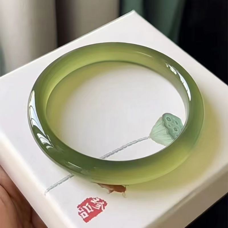 高冰远山黛玉髓手镯35g