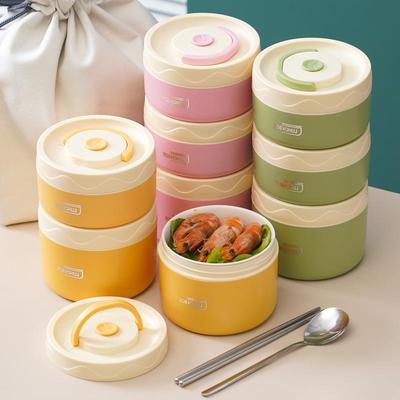 新品保温饭盒可微波炉陶瓷内胆便当盒学生上班族便携多层餐盒汤杯