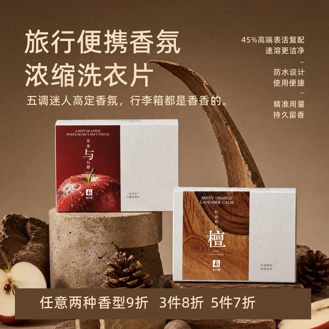 倍力清旅行便携香水浓缩洗衣片图片